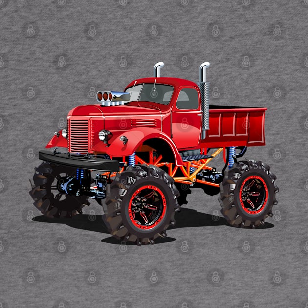 Cartoon monster truck by Mechanik